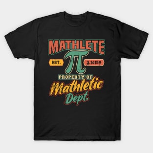 Mathlete Mathletic Department Math PI T-Shirt